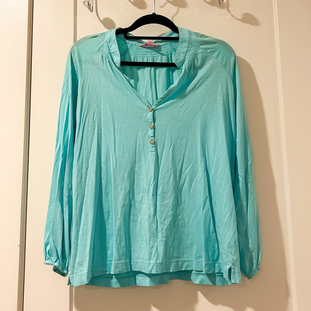 Lilly Pulitzer Blue Elsa Top size XS